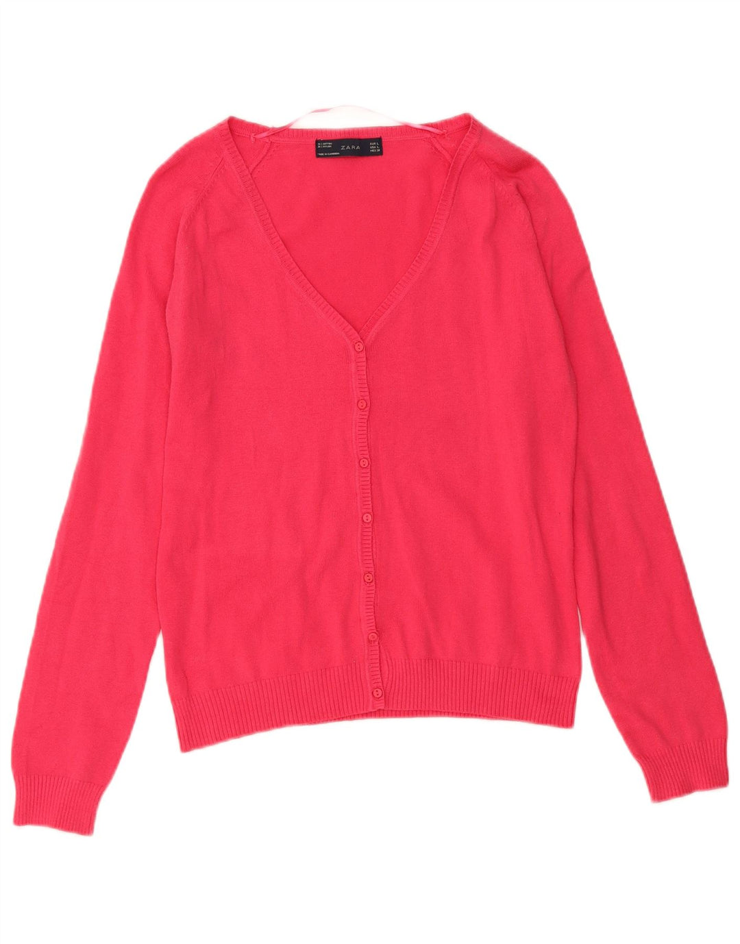 Zara Cardigan Femme Pull UK 14 Large Rose