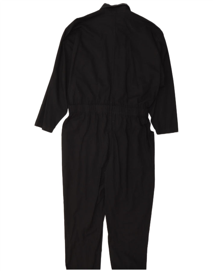 vintage Femme Manches Longues Combinaison IT 42 Moyen Noir Coton