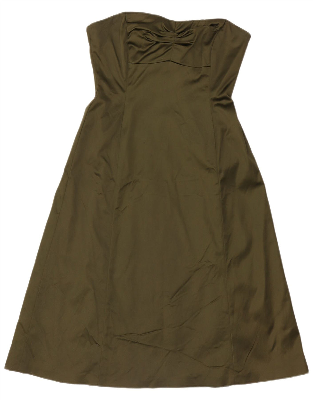 Coast Robe bustier femme UK 12 Acétate kaki moyen