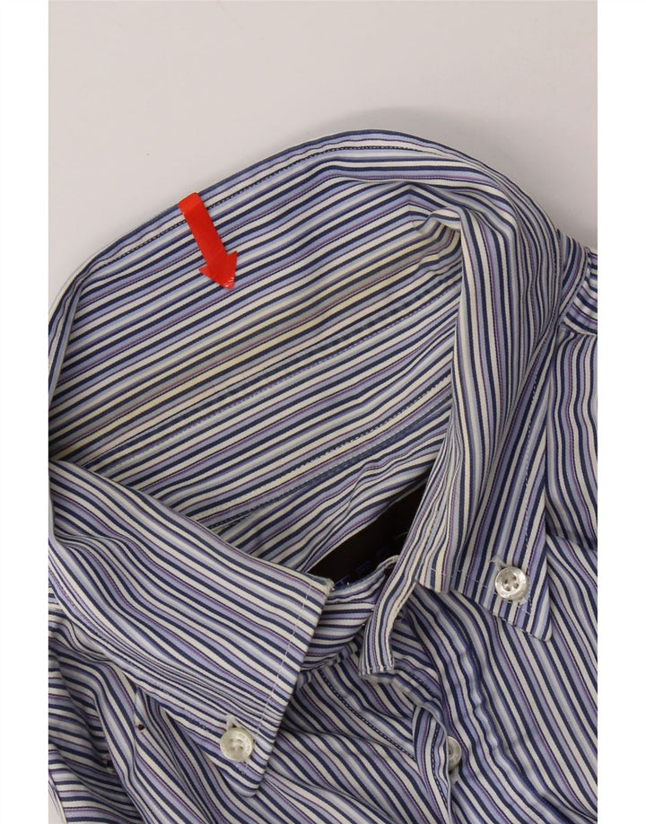 Etro Chemise homme taille 40 coton rayé bleu moyen