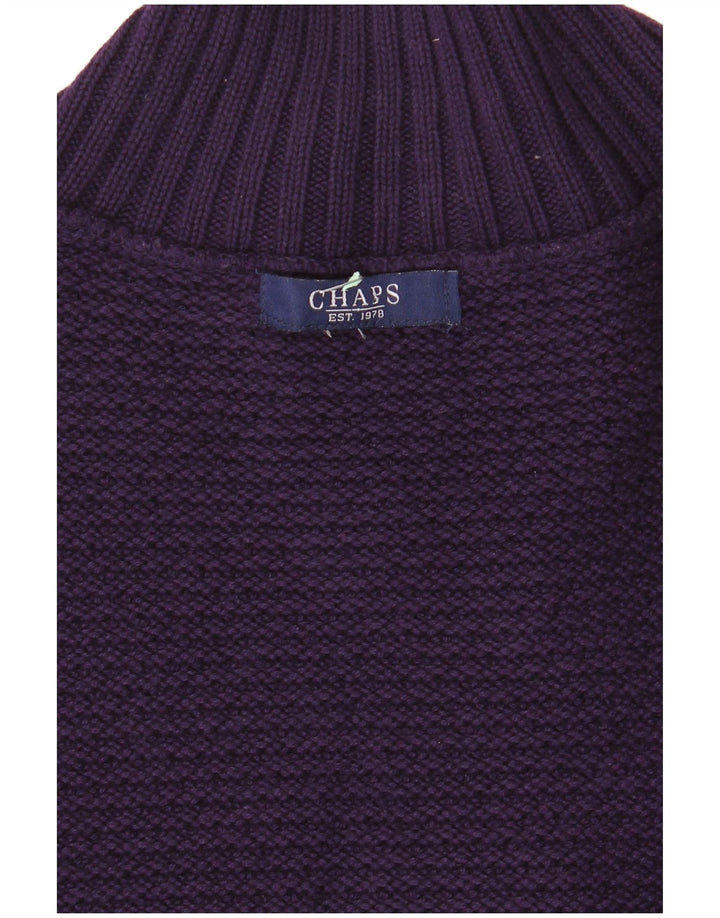 CHAPS Pull cardigan à manches 3/4 pour femme UK 12 Violet moyen