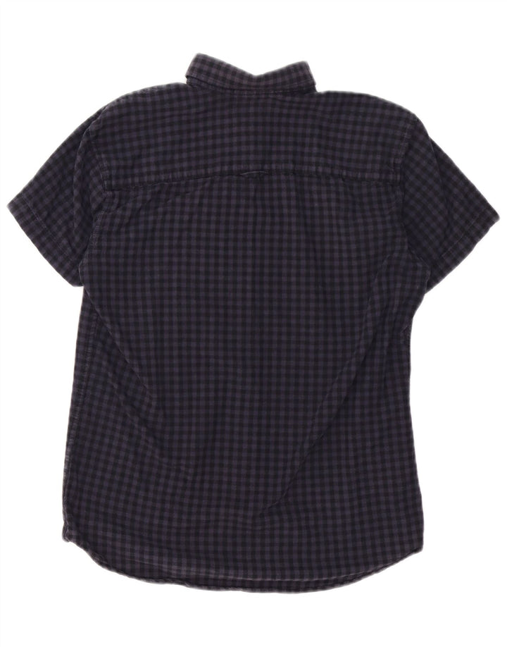 Jack & Jones Chemise à manches courtes coupe régulière pour homme Petit vichy bleu marine