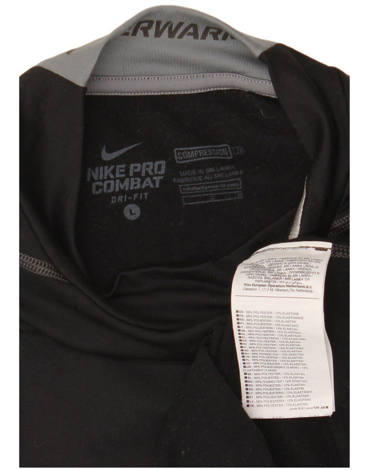 Nike Haut à manches longues pour homme en polyester color block Noir Large