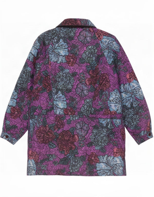 Yessica Veste Parka Femme EU 42 Large Violet Floral Nylon