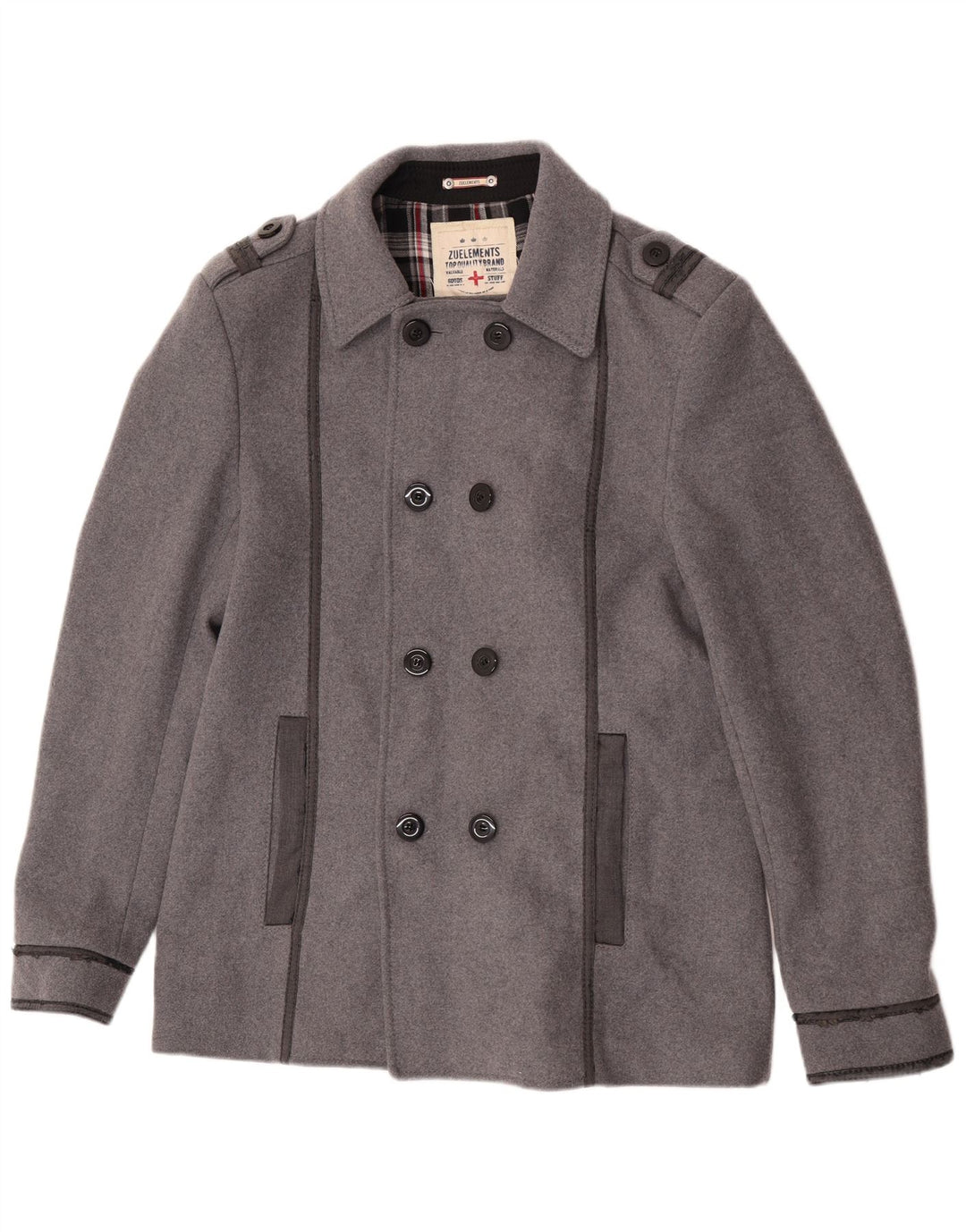 Zu Elements Caban Homme UK 42 XL Laine Grise