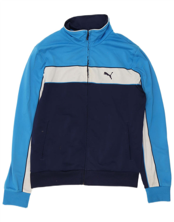 Puma Veste de Survêtement Homme Bleu Marine Moyen Colourblock