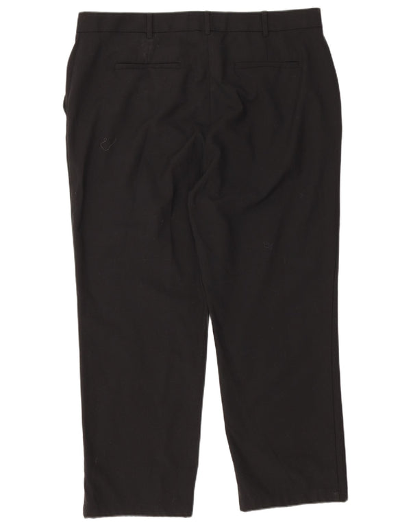 Marks & Spencer Pantalon de costume court autographe pour femme UK 18 XL W36 L26 Noir