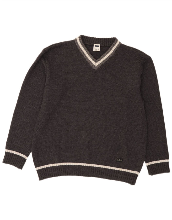 Fila Pull col V homme petit gris