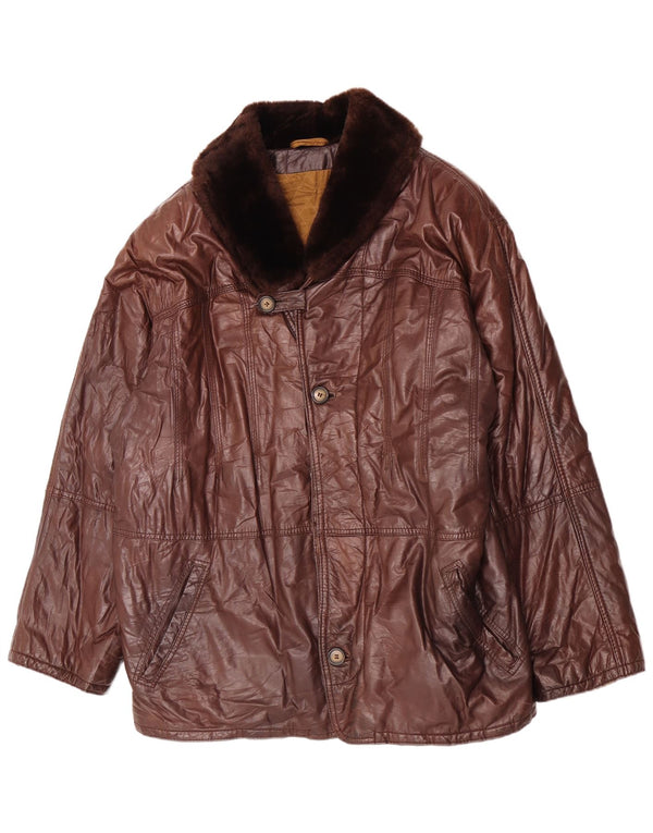 Douglas Veste en cuir pour homme EU 52 XL Marron classique