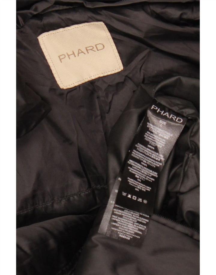 PHARD Veste matelassée à capuche pour femme UK 14 Large Noir Polyester