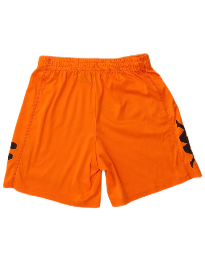 Kappa Short de sport graphique pour homme, petit, orange, polyester