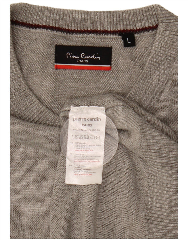Pierre Cardin Pull col rond homme grand gris acrylique