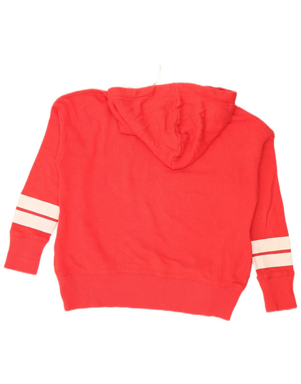 Superdry Pull à capuche surdimensionné graphique pour femme UK 6 XS Rouge Coton