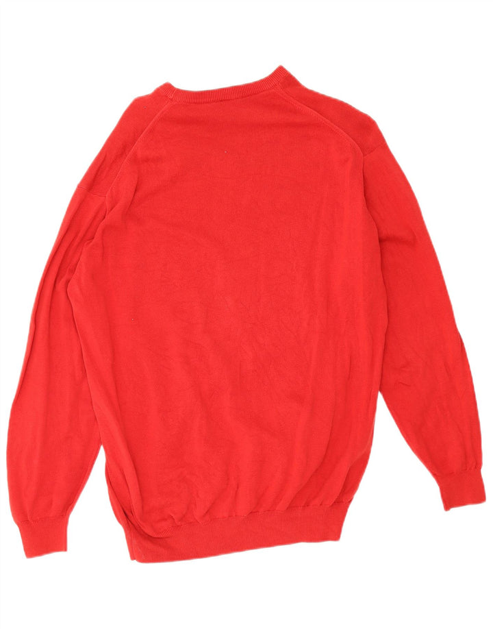 Lacoste Pull ras du cou pour homme Taille 4 Coton rouge moyen