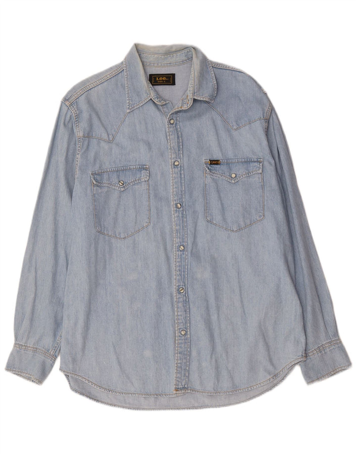 Lee Chemise en Jean Homme Large Bleu Coton