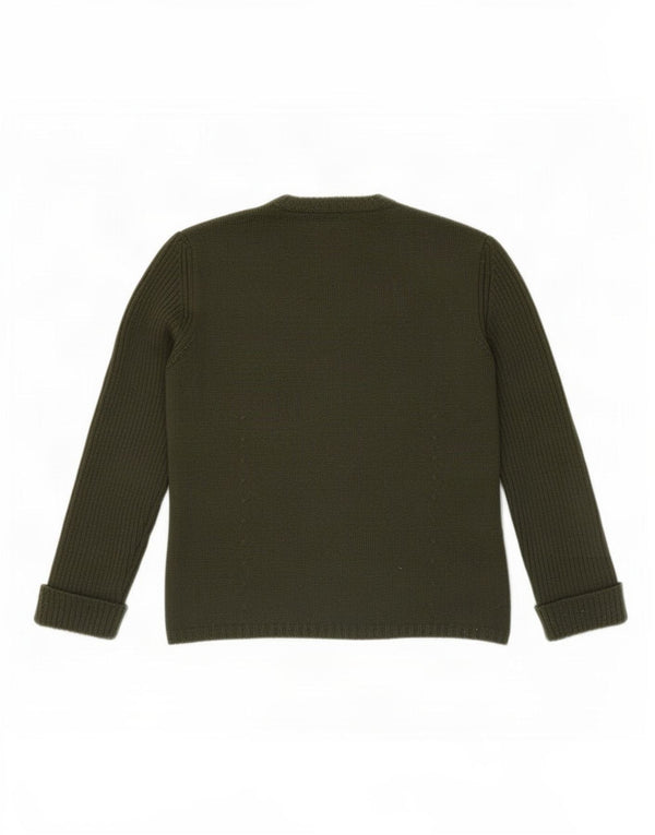 Zara Cardigan à manches 3/4 pour femme UK 12 Acrylique vert moyen