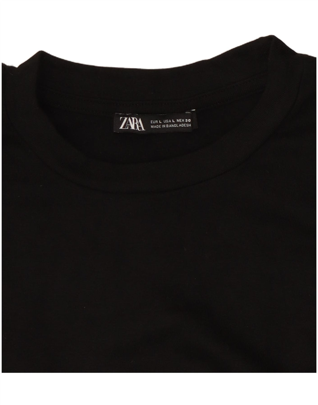 ZARA Body à manches longues pour femme UK 14 Large Noir