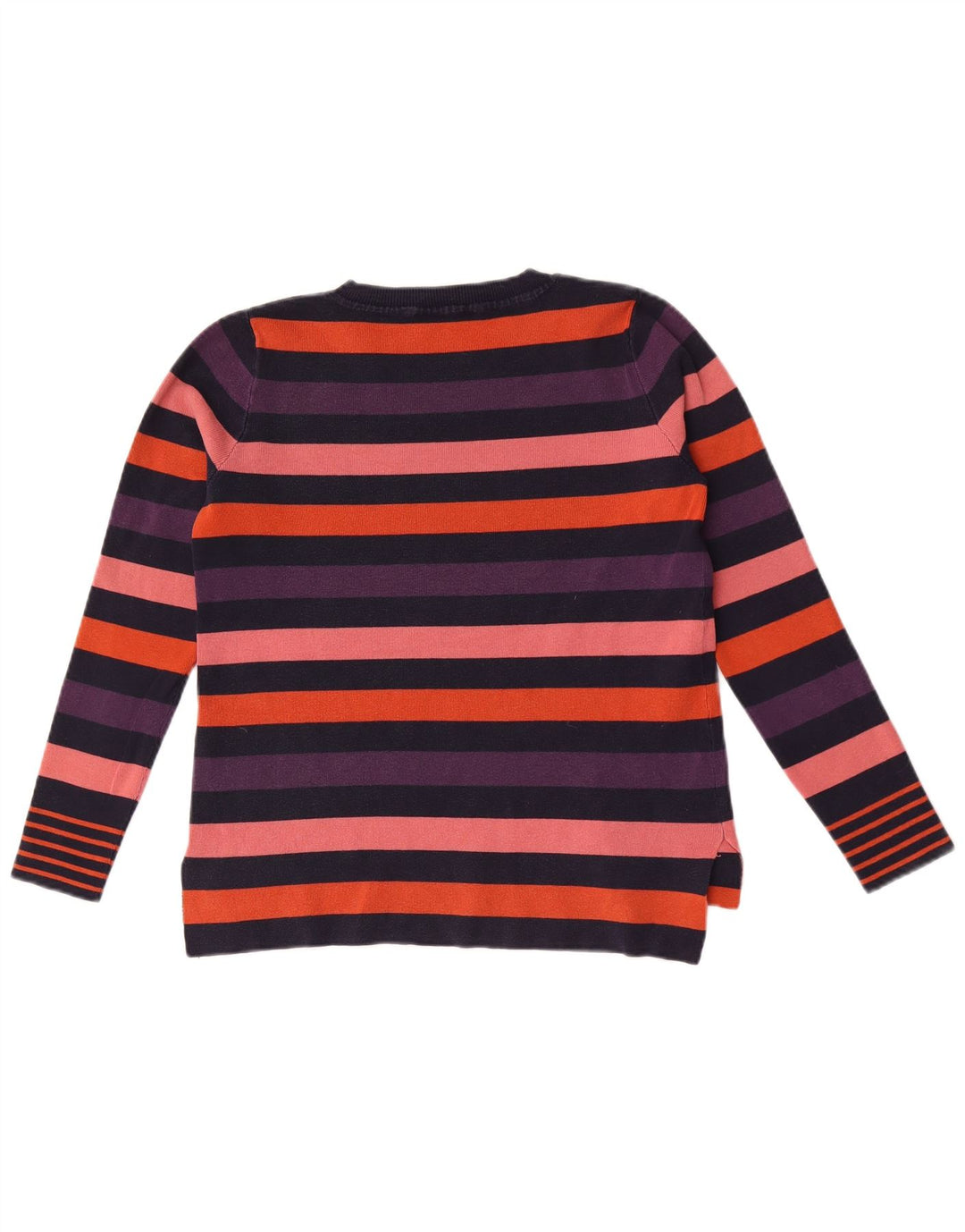 Oasis Pull col rond pour femme UK 10 Petit rayé multicolore