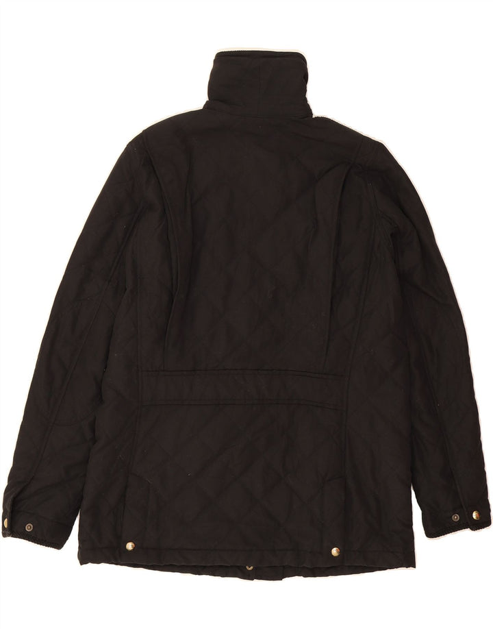 RALPH LAUREN Womens Quilted Jacket UK 14 Medium Black Cotton Vintage Ralph Lauren and Second-Hand Ralph Lauren from Messina Hembry 