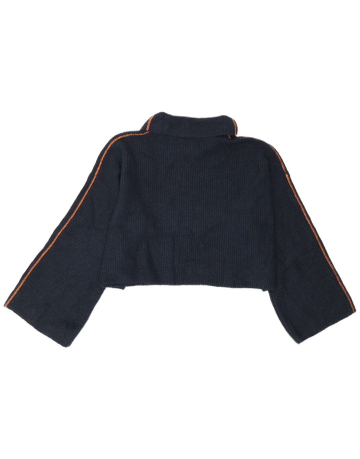 Topshop Pull surdimensionné à col roulé pour femme UK 12 Bleu marine moyen