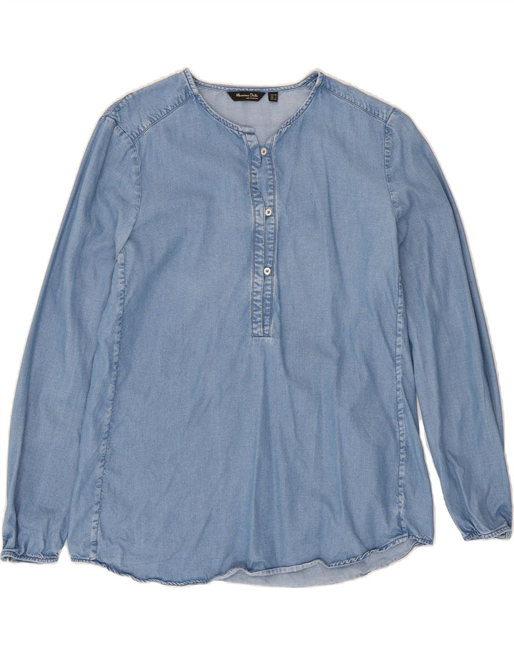 MASSIMO DUTTI Womens Pullover Denim Shirt EU 38 Small Blue Lyocell Vintage Massimo Dutti and Second-Hand Massimo Dutti from Messina Hembry 