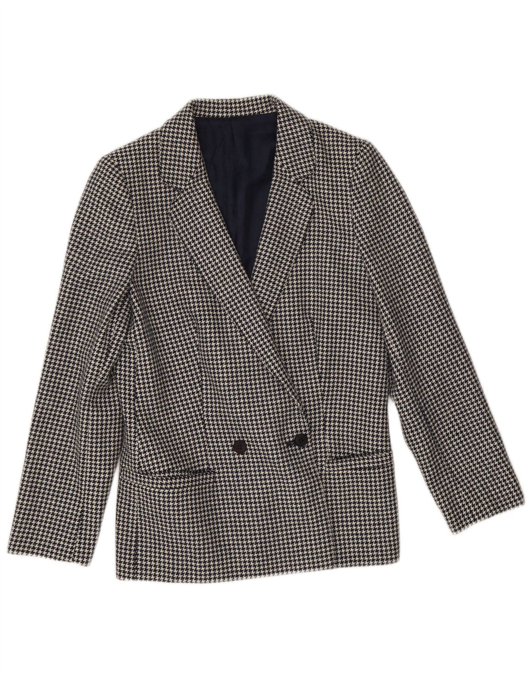 Arezia Veste Blazer Femme IT 42 Pied De Poule Bleu Marine Moyen