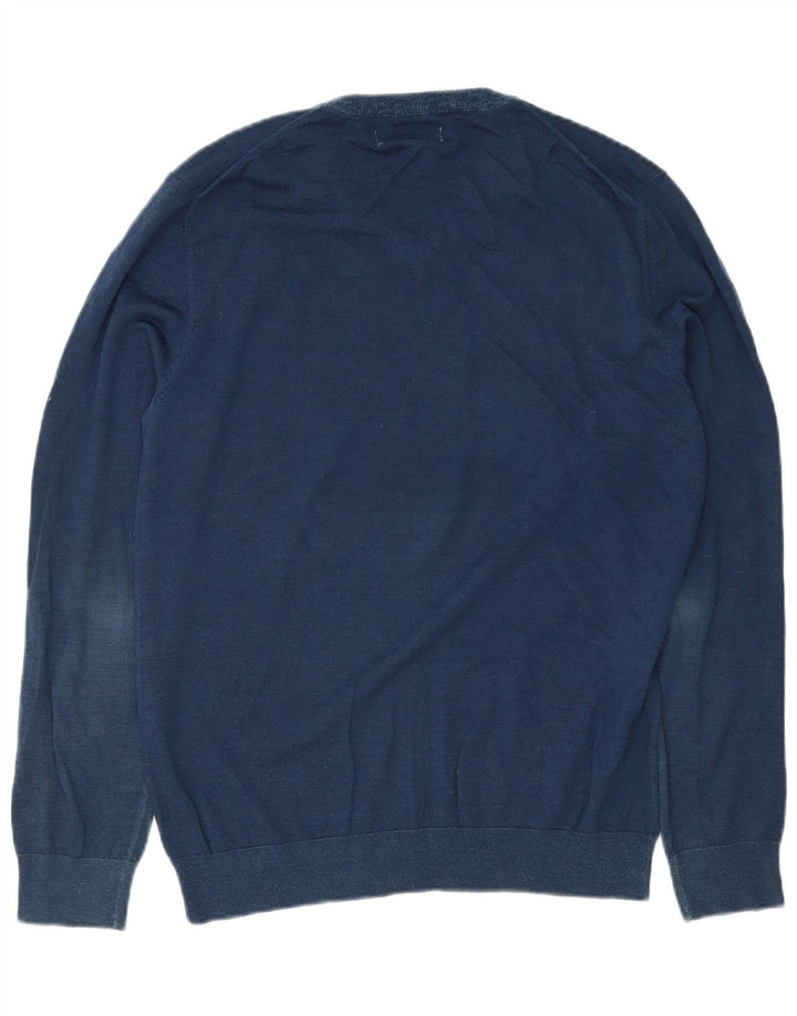 Reiss Pull col V pour homme Bleu marine Taille L