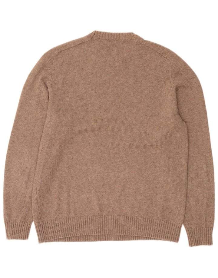Zara Pull à col rond pour homme en polyester marron moyen