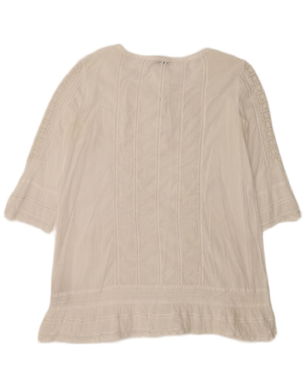 Henry s Tunique surdimensionnée à manches 3/4 pour femme IT 40 Small Blanc