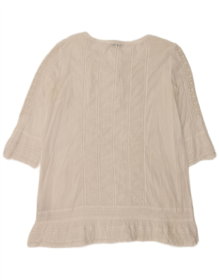 Henry s Tunique surdimensionnée à manches 3/4 pour femme IT 40 Small Blanc