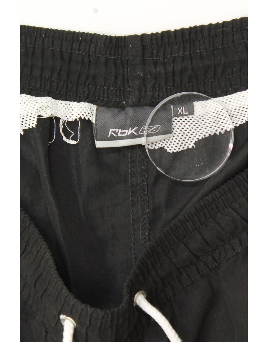 REEBOK Short de sport graphique pour hommes XL Noir Colorblock Polyester