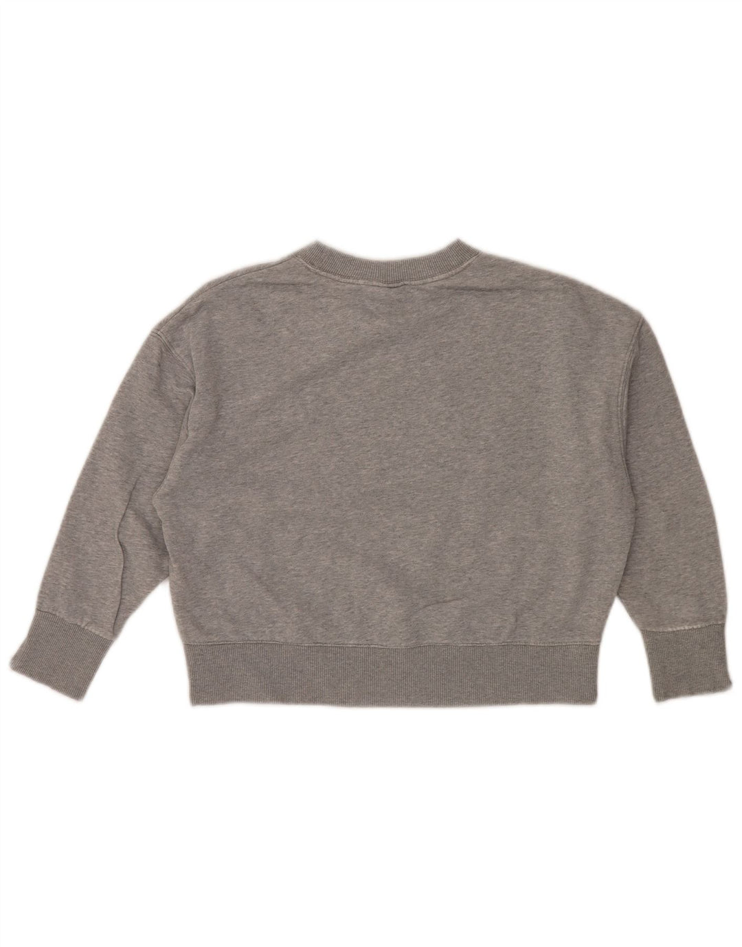 NIKE Femmes Surdimensionné Crop Batwing Sweatshirt Jumper UK 6 XS Gris