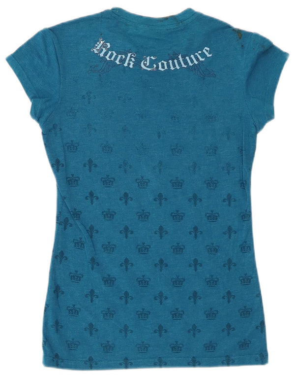 HARD ROCK CAFE T-shirt graphique San Diego pour femme UK 8 petit coton bleu