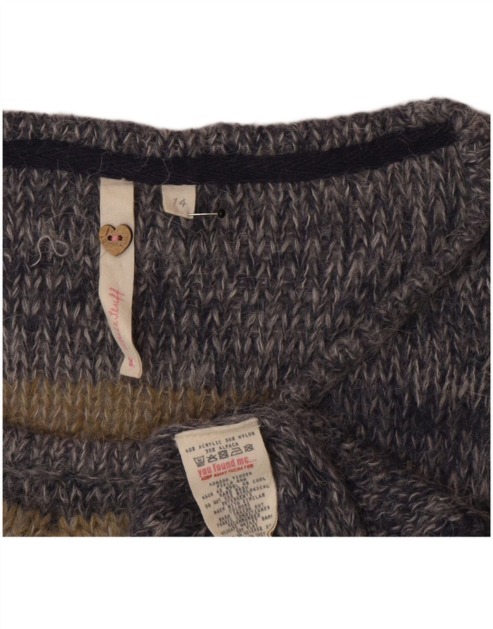 Pull White Stuff Femme Col Bateau UK 14 Large Multicolore
