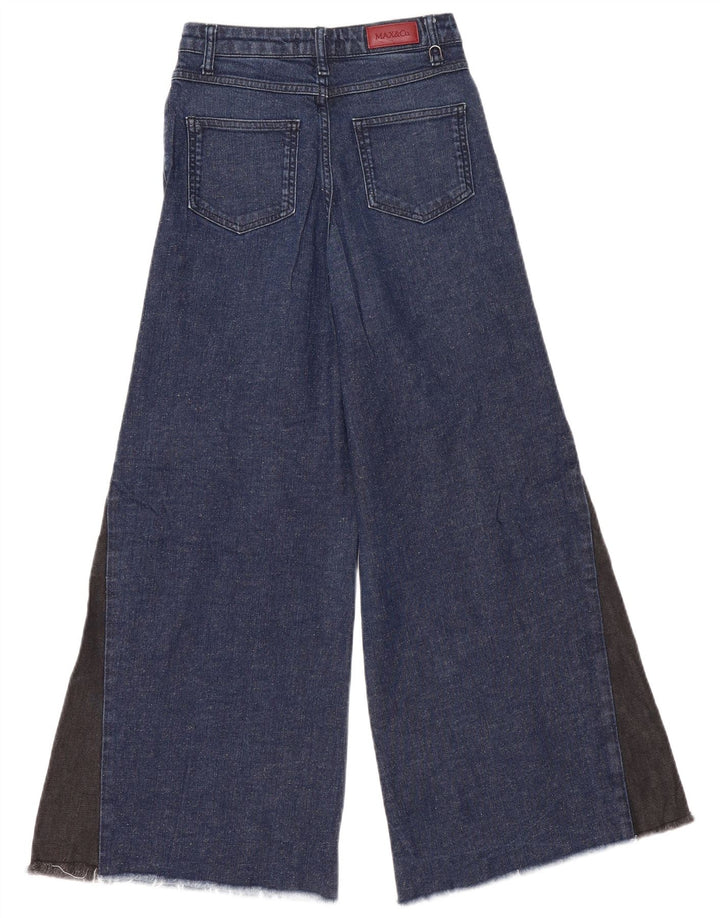 Max & Co. Jean évasé W26 L28 en coton color block bleu pour femme