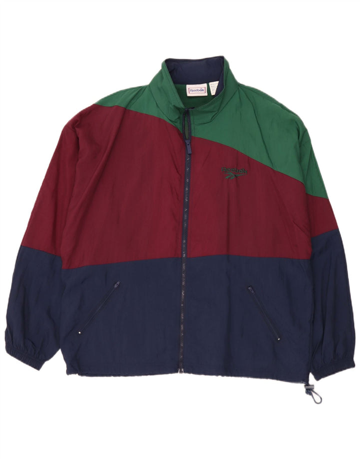 Reebok Veste de survêtement pour homme UK 40 Large Multicolore Colourblock