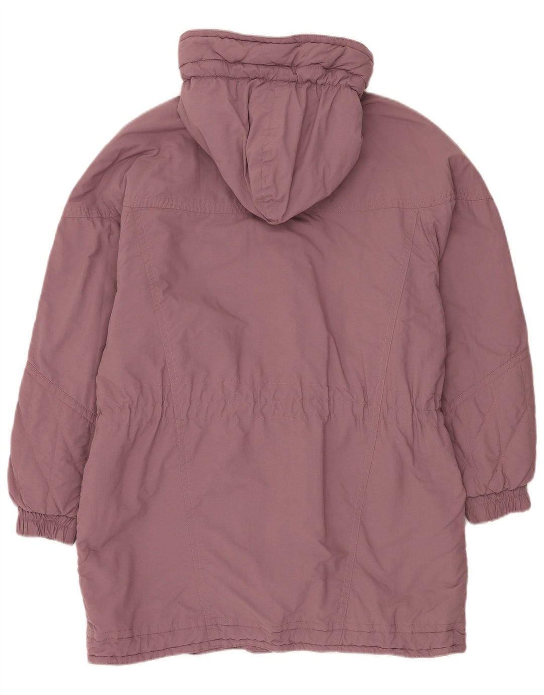 VINTAGE Femme Coupe-vent à capuche Manteau EU 42 Grand Polyester Violet