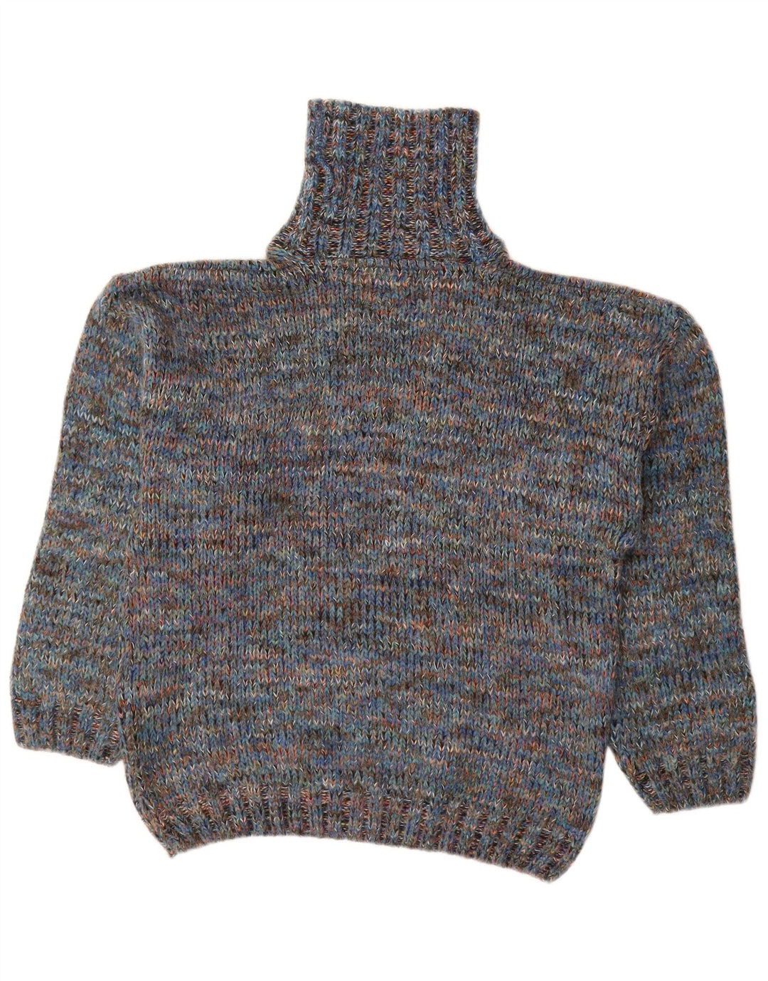 NORTH POLE Pull Col Roulé Homme Laine Mouchetée Bleu Moyen