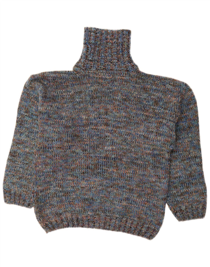 NORTH POLE Pull Col Roulé Homme Laine Mouchetée Bleu Moyen