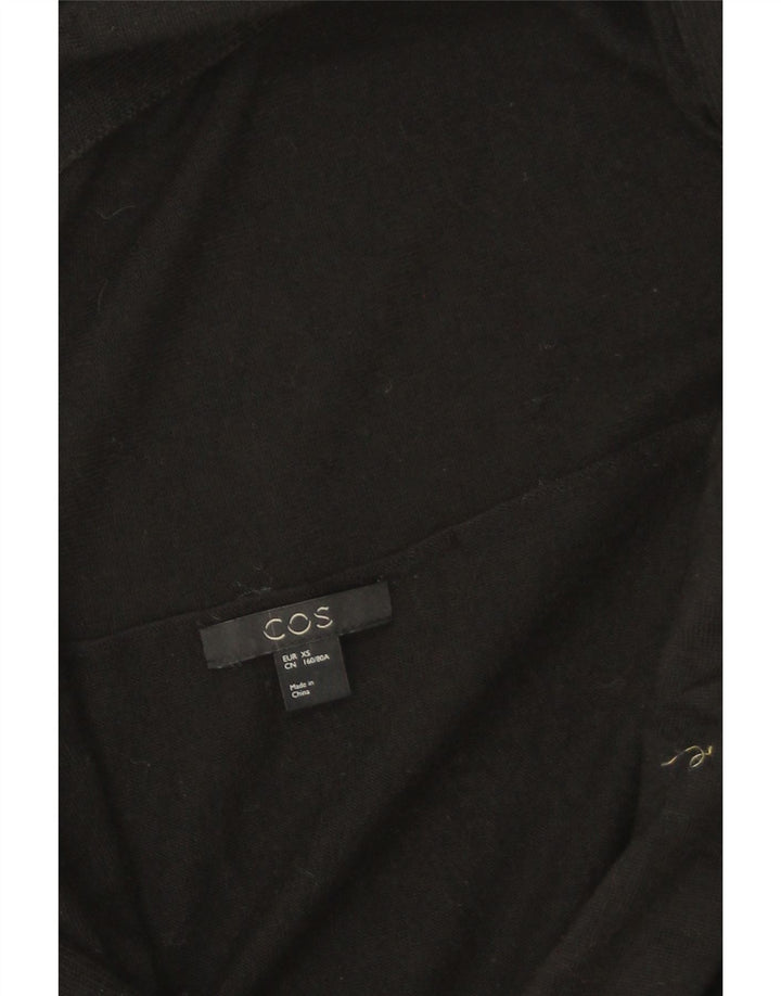 Cos Cardigan ouvert surdimensionné pour femme UK 6 XS en laine noire