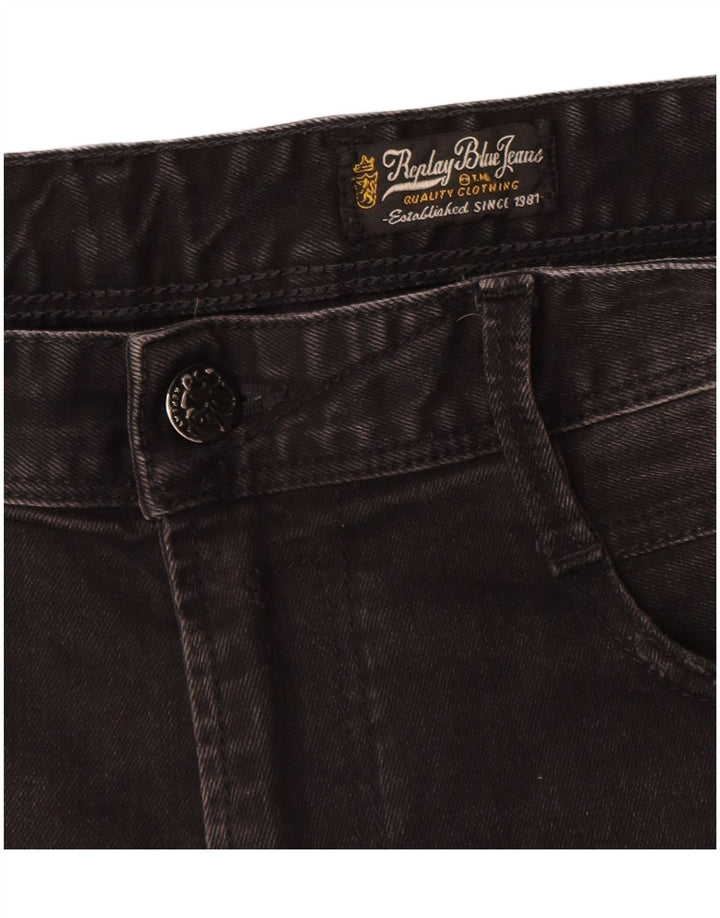 Replay Jean Slim effet vieilli W34 L32 noir pour femme