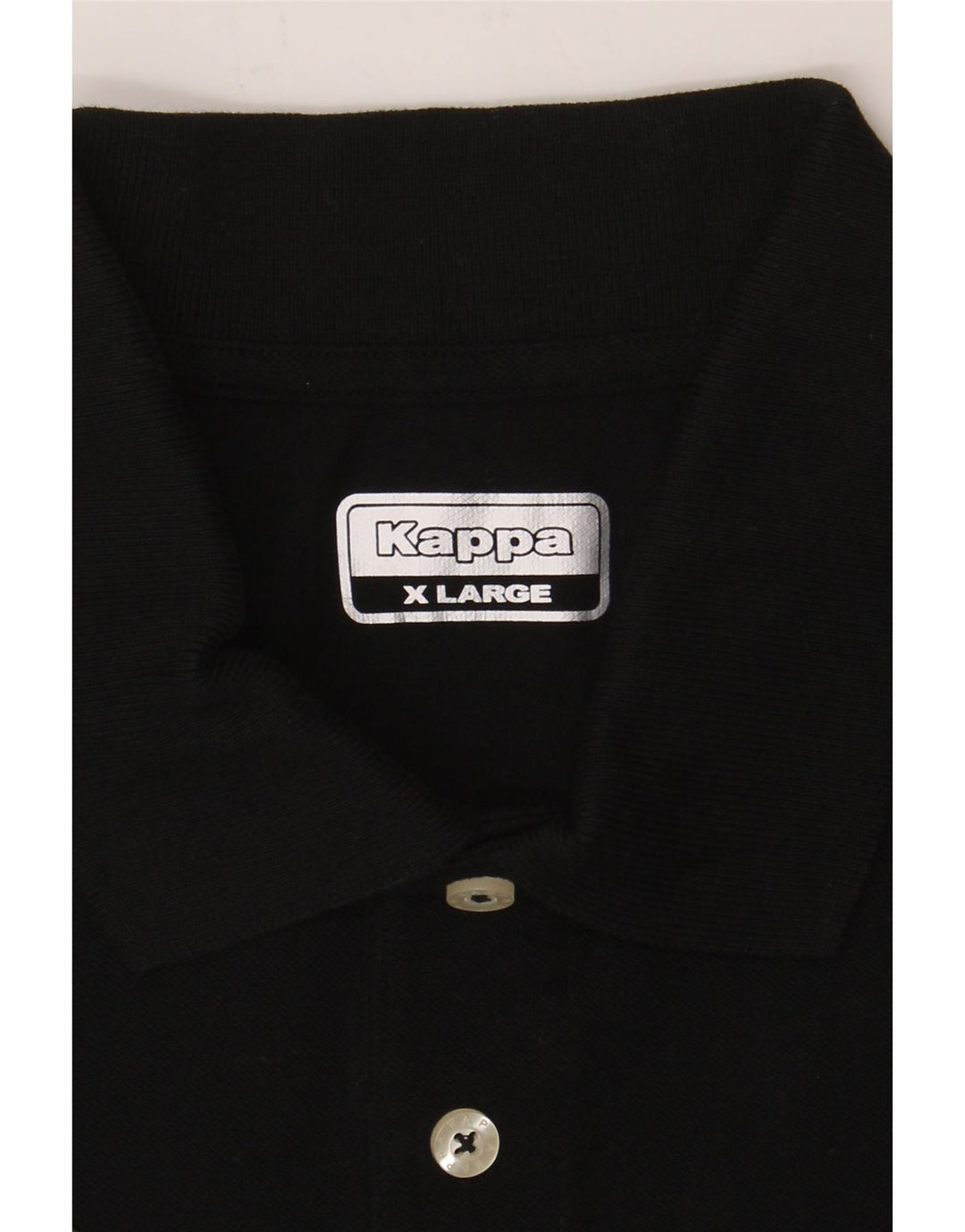 KAPPA Mens Polo Shirt XL Black Vintage Kappa and Second-Hand Kappa from Messina Hembry 