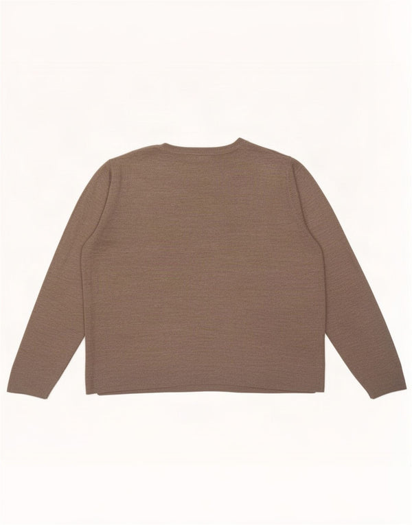 Marks & Spencer Pull surdimensionné à col rond pour femme UK 24 4XL Beige