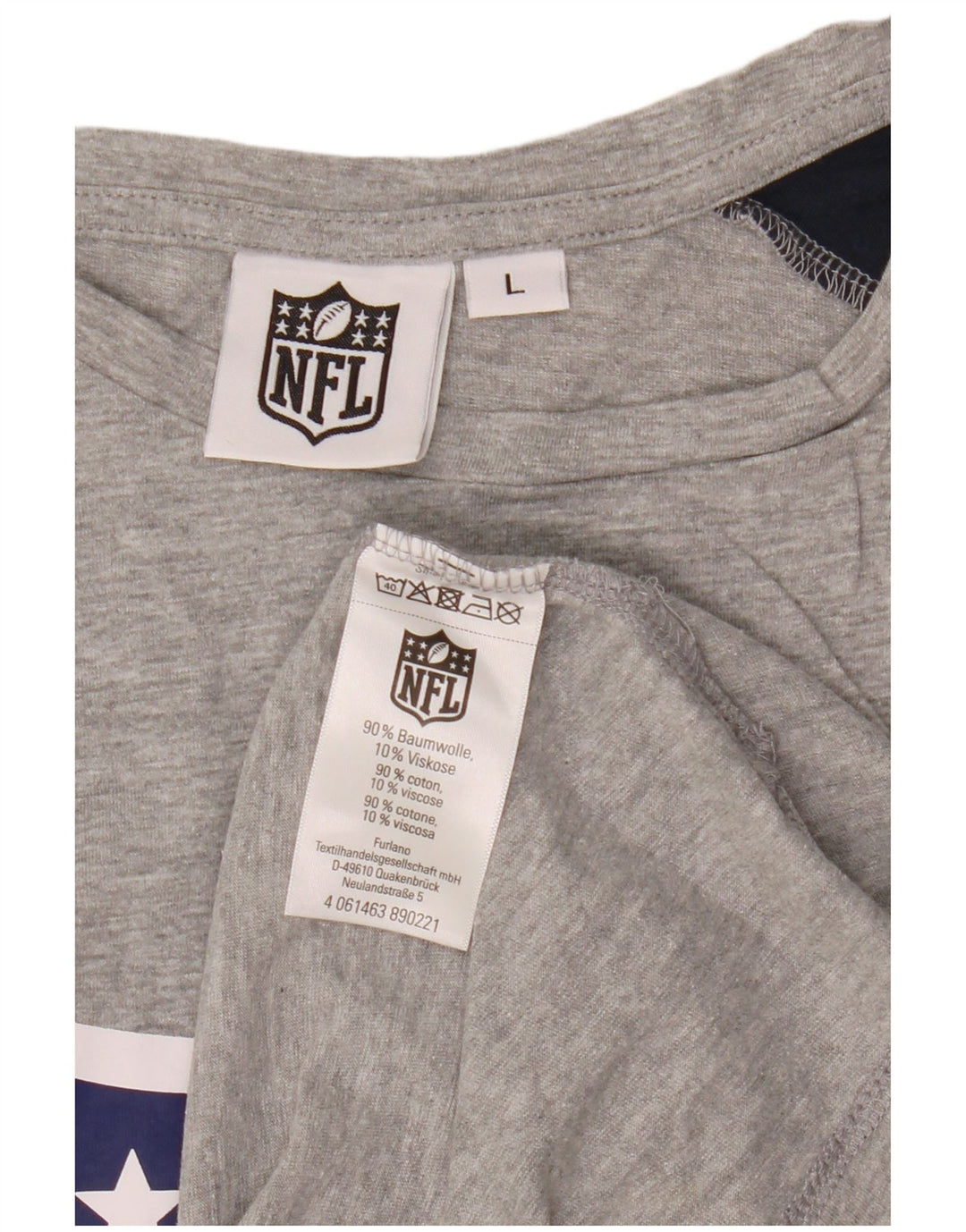 NFL T-shirt graphique pour homme en coton color block grand gris