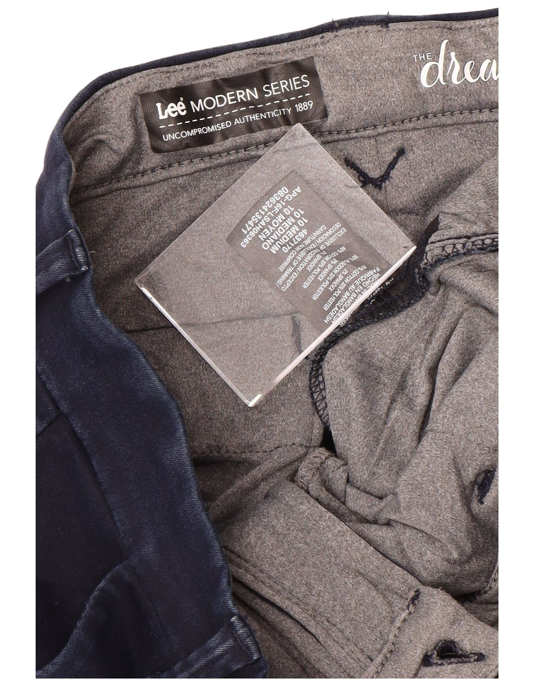 Lee Pantalon Chino Femme US 10 Large W32 L33 Bleu Marine Moderne