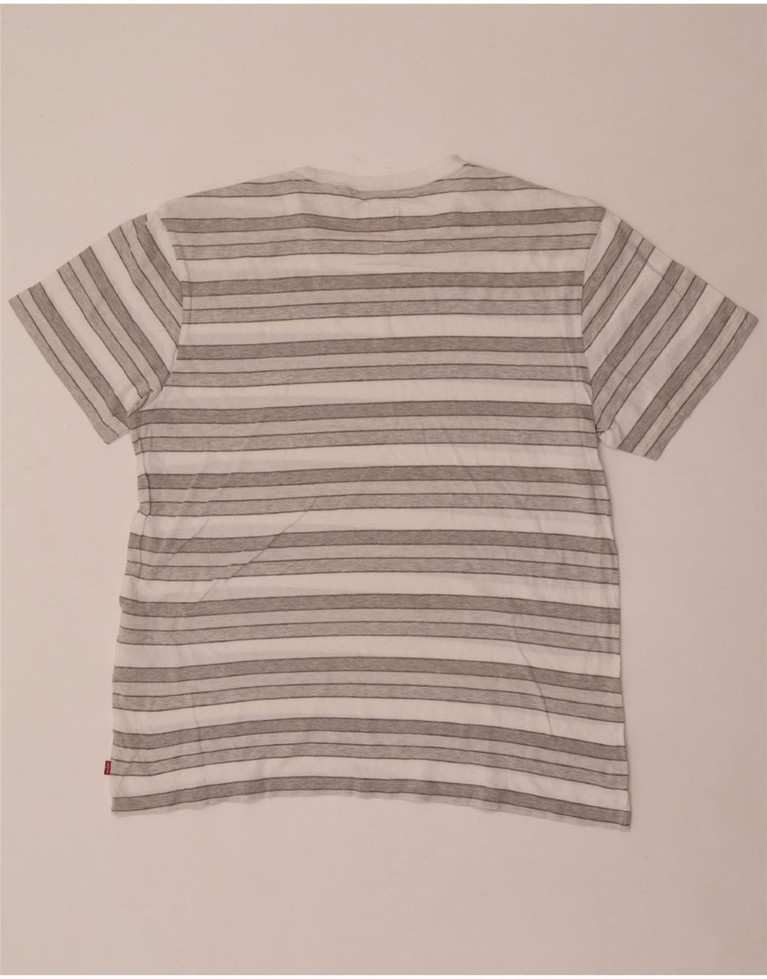 Levi's T-Shirt Homme Large Gris Rayé Coton
