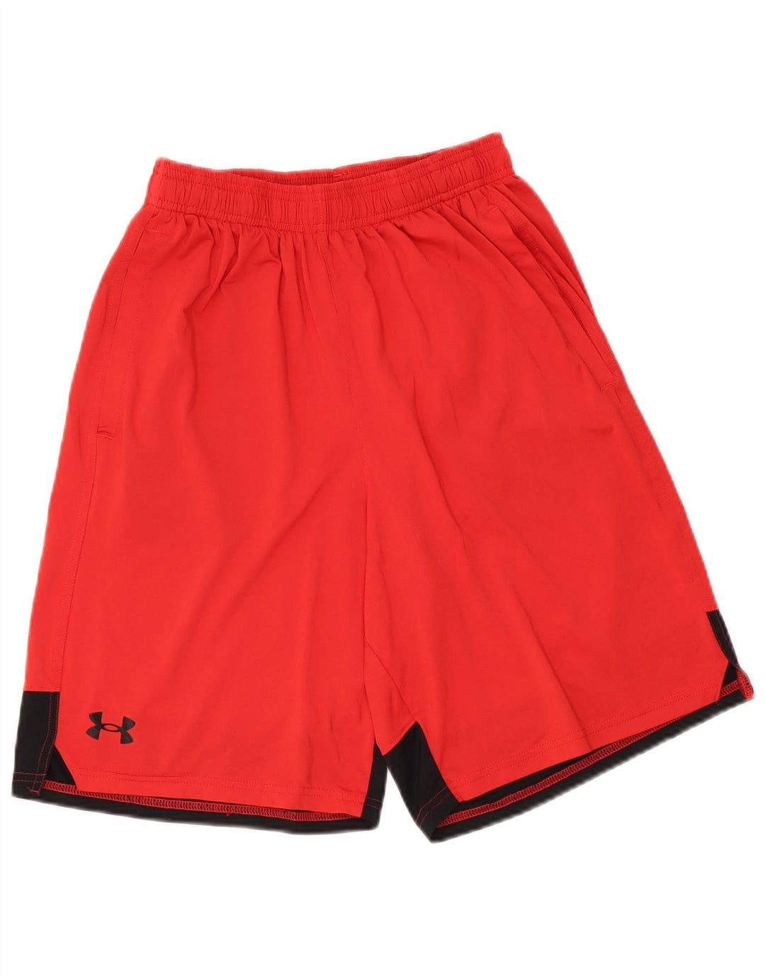 UNDER ARMOUR Short de Sport Homme Rouge Moyen Colorblock Polyester