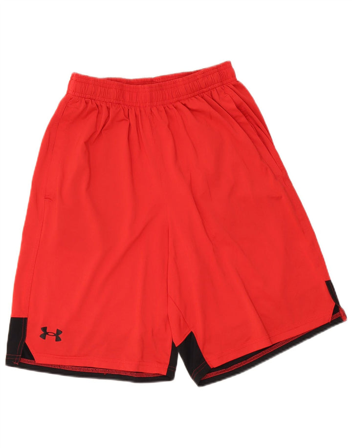UNDER ARMOUR Short de Sport Homme Rouge Moyen Colorblock Polyester