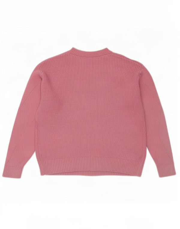 Marks & Spencer Pull à col rond pour femme UK 14 Coton rose moyen