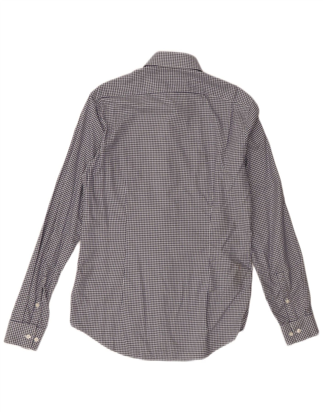 Calvin Klein Chemise Homme Taille 38 15 Medium Navy Blue Houndstooth Designer